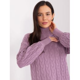 Šviesiai violetinis megztinis