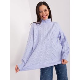 Šviesiai violetinis megztinis