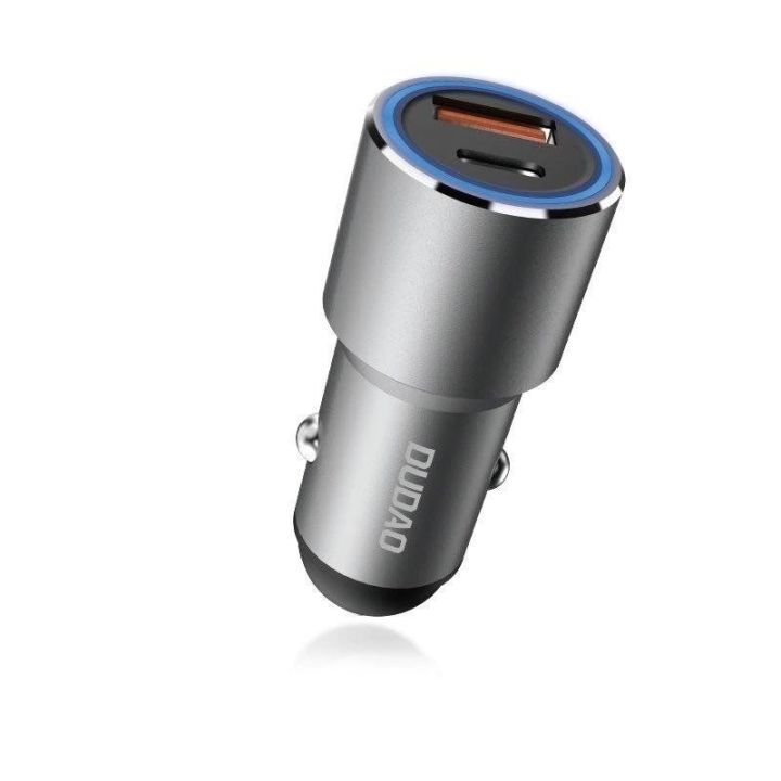 USB automobilinis įkroviklis / USB Type C Power Delivery Quick Charge 22,5 W pilkos spalvos (R4PQ)