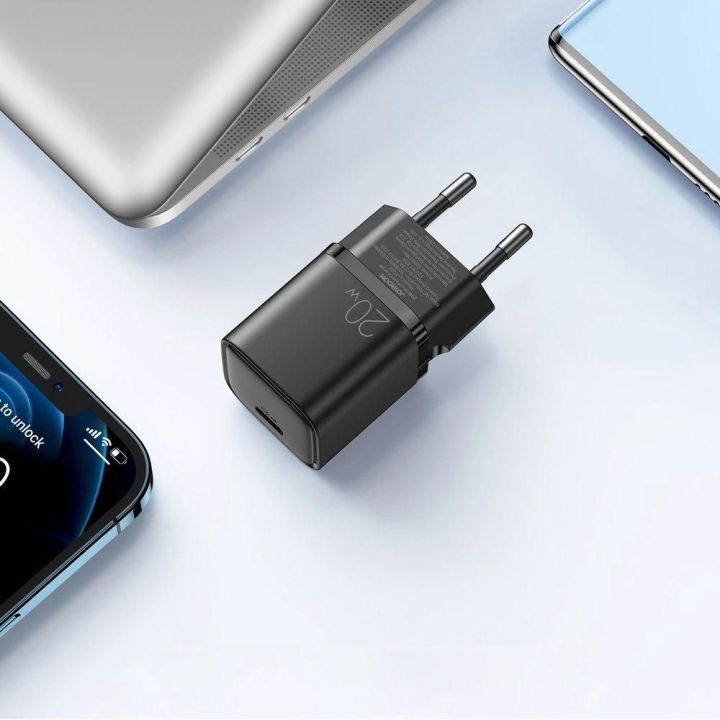 C tipo USB 20W Power Delivery greitojo įkrovimo 3.0 AFC greitasis įkroviklis, juodas (L-P202)