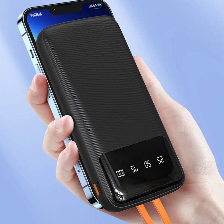 universalus maitinimo blokas 10000 mAh su USB laidu, C tipo USB, Lightning , baltas (K6Pro-white)