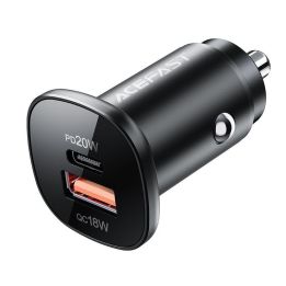 Acefast automobilinis įkroviklis 38W C tipo USB / USB, PPS, Power Delivery, Quick Charge 3.0, AFC, FCP juodas (B1 juodas)