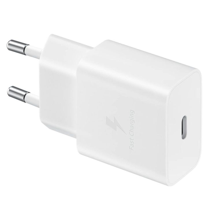 Telefono įkroviklis Samsung 15W USB-C, baltas