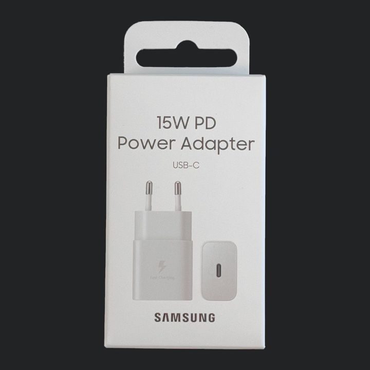 Telefono įkroviklis Samsung 15W USB-C, baltas