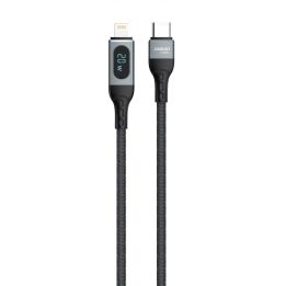 C tipo USB - Lightning greitojo įkrovimo laidas PD 20W 1 m juodas (L7MaxL)