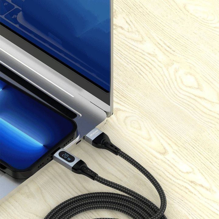 C tipo USB - Lightning greitojo įkrovimo laidas PD 20W 1 m juodas (L7MaxL)
