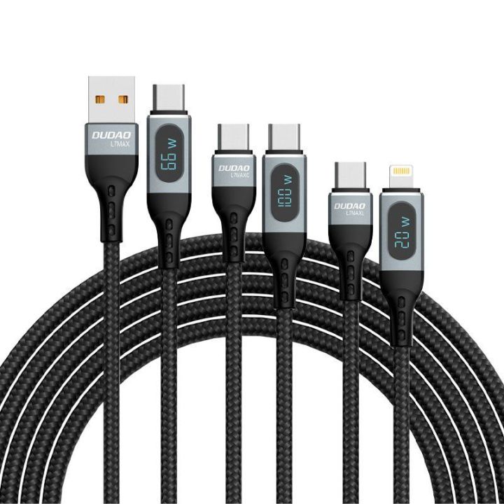 C tipo USB - Lightning greitojo įkrovimo laidas PD 20W 1 m juodas (L7MaxL)