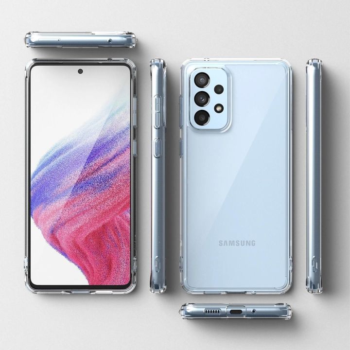 Ringke Fusion dėklas su geliniu rėmeliu Samsung Galaxy A73 skaidrus