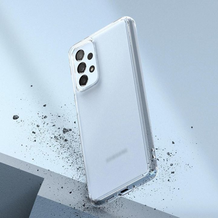 Ringke Fusion Matte korpuso dangtelis su geliniu rėmeliu Samsung Galaxy A73 permatomas