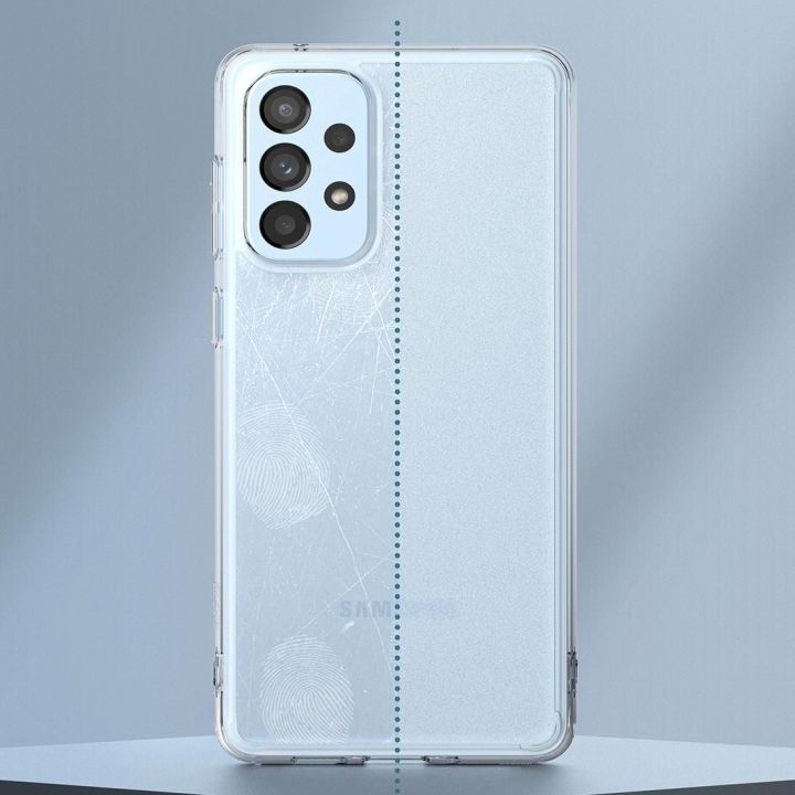 Ringke Fusion Matte korpuso dangtelis su geliniu rėmeliu Samsung Galaxy A73 permatomas