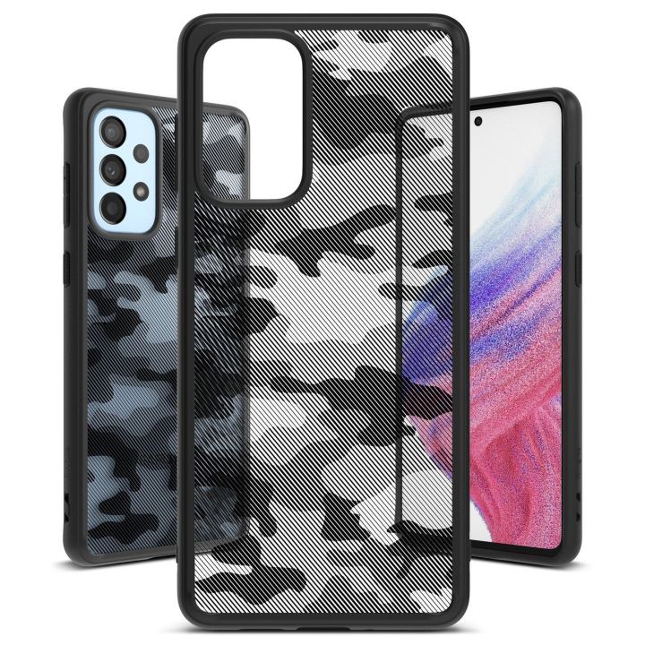 Ringke Fusion Matte dėklas su geliniu rėmeliu Samsung Galaxy A73 , juodas