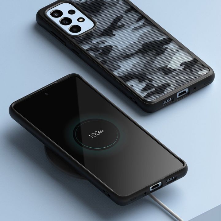 Ringke Fusion Matte dėklas su geliniu rėmeliu Samsung Galaxy A73 , juodas