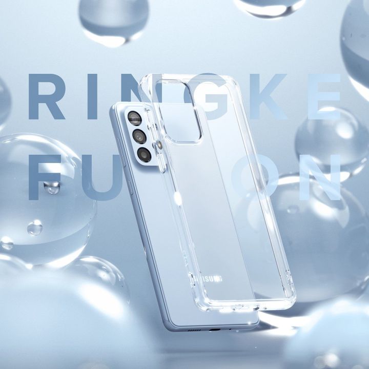 Ringke Fusion Matte dėklas su geliniu rėmeliu Samsung Galaxy A73 , juodas