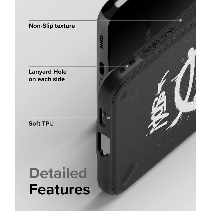 Ringke Onyx Design tvirtas dėklas Samsung Galaxy S22+ (S22 Plus), juodas (X) ()
