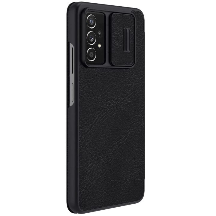Nillkin Qin odinis dėklas Samsung Galaxy A73 juodas