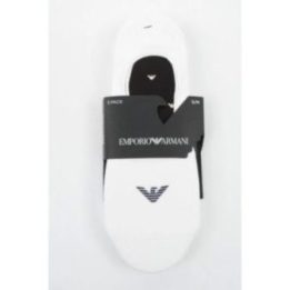 Medvilninių pėdučių komplektas Emporio Armani, 3 poros, baltas