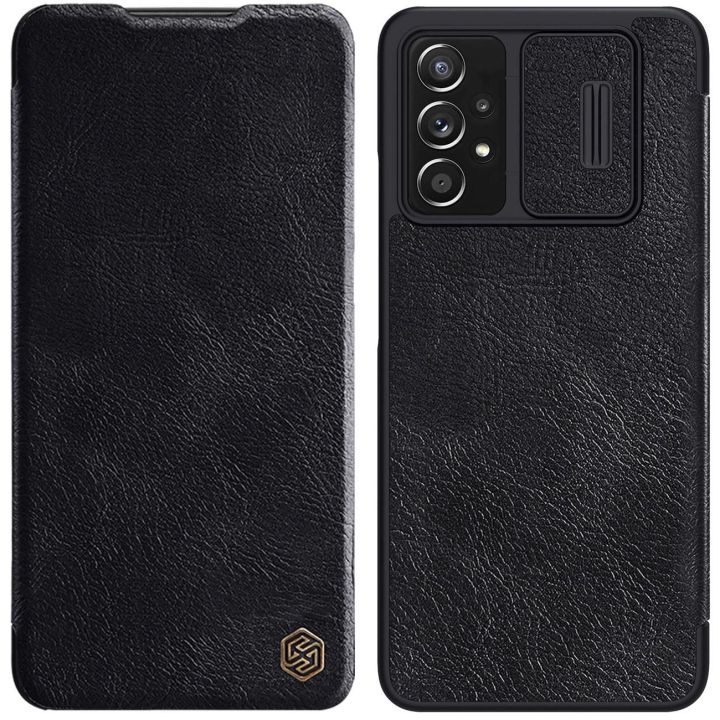 Nillkin Qin odinis dėklas Samsung Galaxy A73 juodas