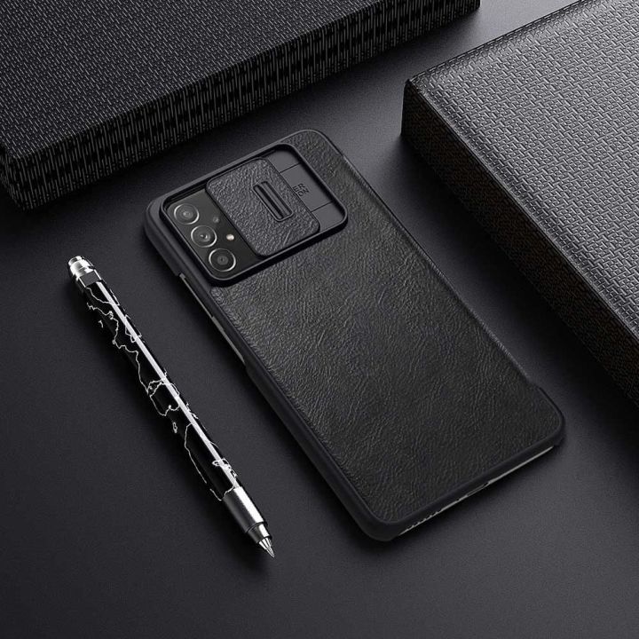 Nillkin Qin odinis dėklas Samsung Galaxy A73 raudonas