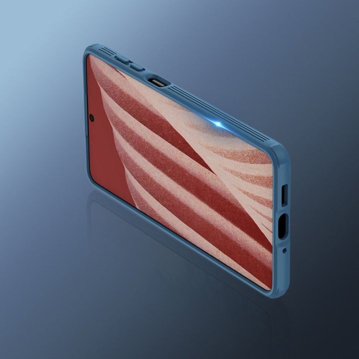 Nillkin CamShield Pro Case šarvuotas dėklas fotoaparato dangtelis Samsung Galaxy A73 juodas