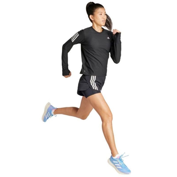 Moteriški bėgimo marškinėliai adidas Own The Run, juodi