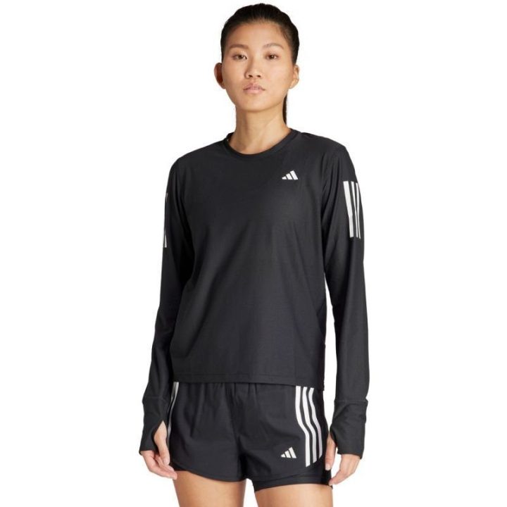 Moteriški bėgimo marškinėliai adidas Own The Run, juodi