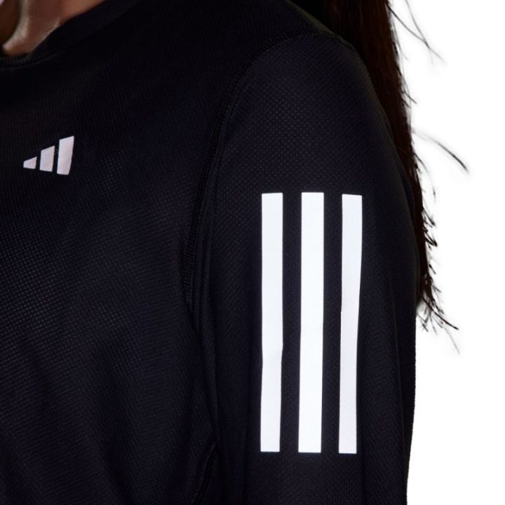 Moteriški bėgimo marškinėliai adidas Own The Run, juodi