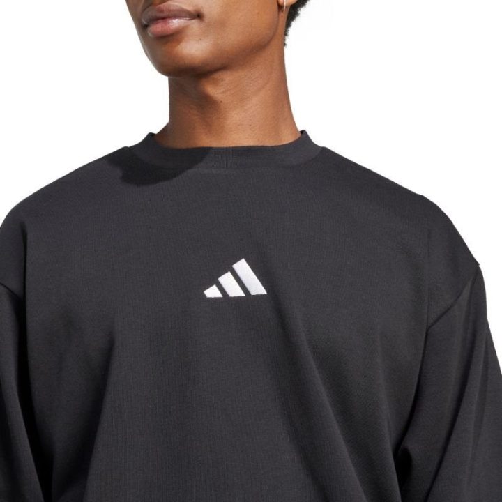 Vyriškas medvilninis džemperis adidas Essentials Feelcozy, juodas