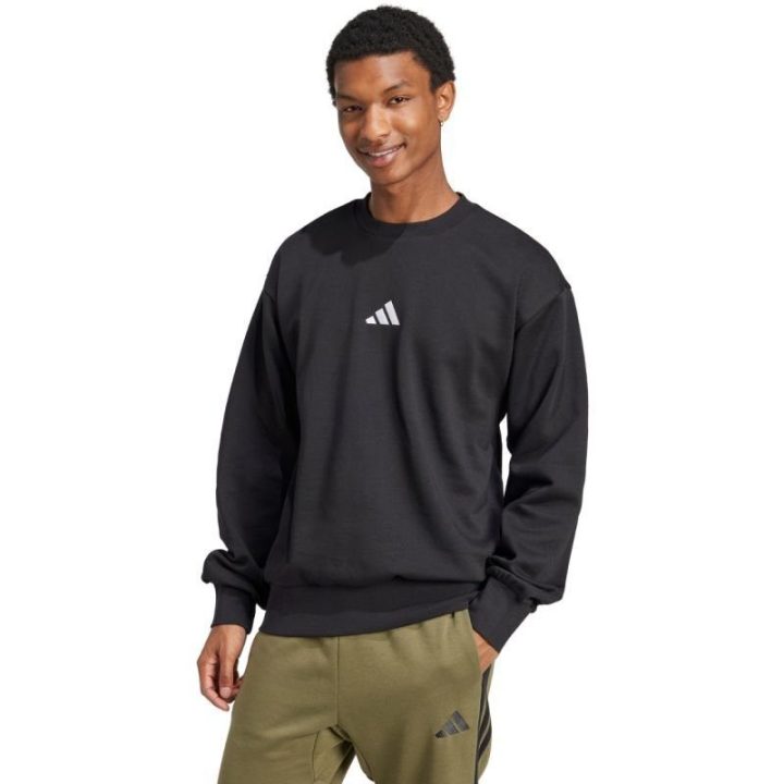 Vyriškas medvilninis džemperis adidas Essentials Feelcozy, juodas