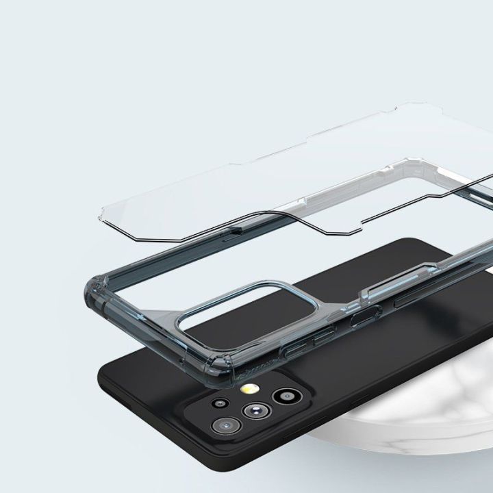 Nillkin Nature Pro dėklas Samsung Galaxy A73 šarvuotas dėklas skaidrus dangtelis
