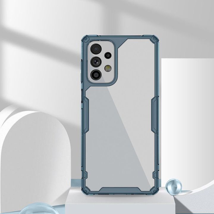 Nillkin Nature Pro dėklas Samsung Galaxy A73 šarvuotas dėklas skaidrus dangtelis