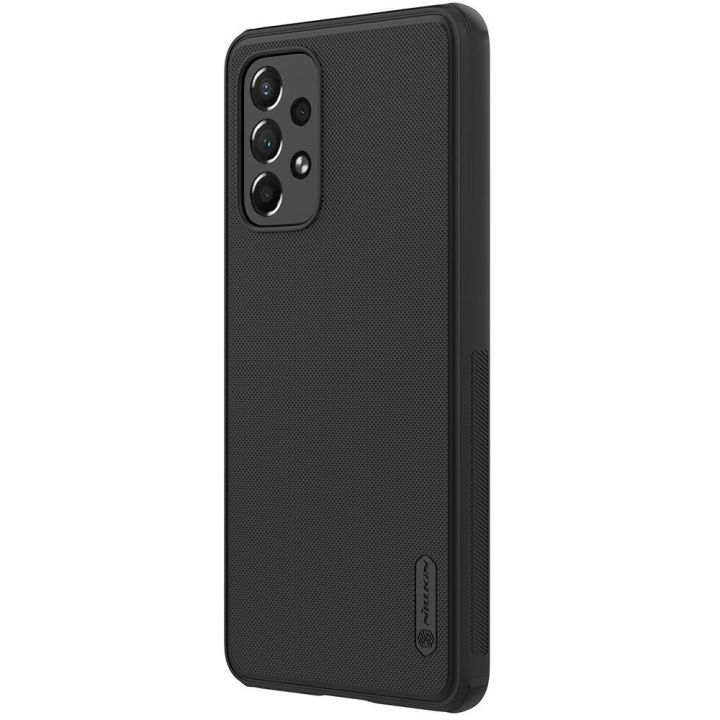 Nillkin Super Frosted Shield Pro patvarus dėklas Samsung Galaxy A73 , juodas