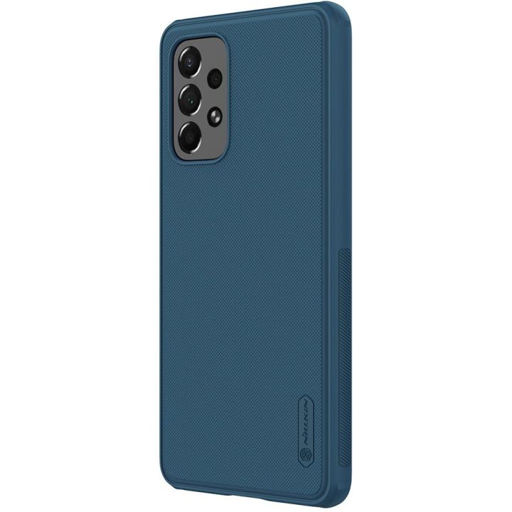 Nillkin Super Frosted Shield Pro patvarus dėklas Samsung Galaxy A73 , mėlynas