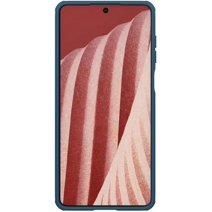 Nillkin Super Frosted Shield Pro patvarus dėklas Samsung Galaxy A73 , mėlynas