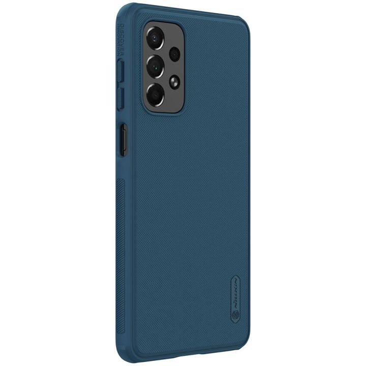 Nillkin Super Frosted Shield Pro patvarus dėklas Samsung Galaxy A73 , mėlynas