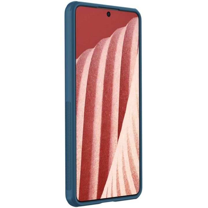 Nillkin Super Frosted Shield Pro patvarus dėklas Samsung Galaxy A73 , mėlynas