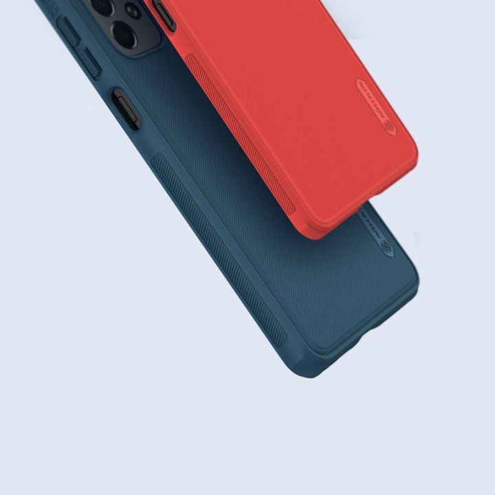 Nillkin Super Frosted Shield Pro patvarus dėklas Samsung Galaxy A73 , mėlynas