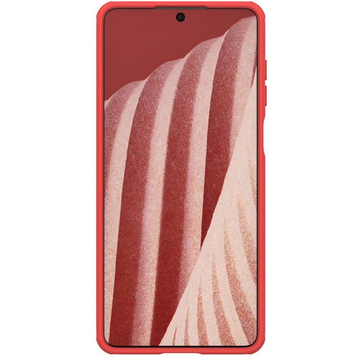 Nillkin Super Frosted Shield Pro patvarus dėklas Samsung Galaxy A73 raudonas
