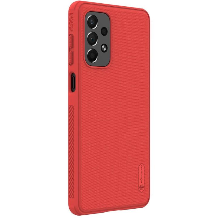 Nillkin Super Frosted Shield Pro patvarus dėklas Samsung Galaxy A73 raudonas
