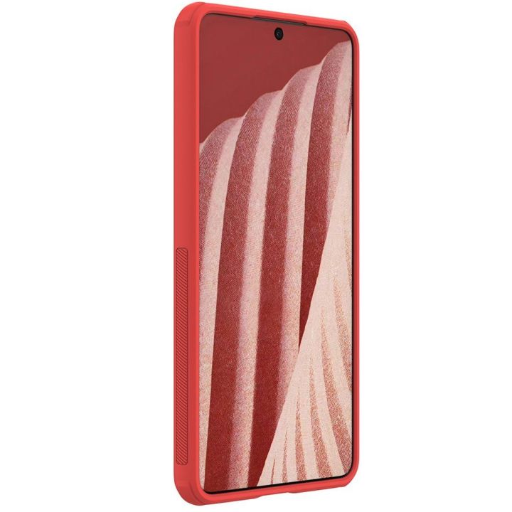 Nillkin Super Frosted Shield Pro patvarus dėklas Samsung Galaxy A73 raudonas