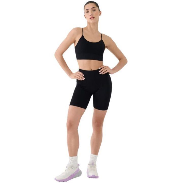 Sportinė liemenėlė 4F su mažu palaikymu, juoda