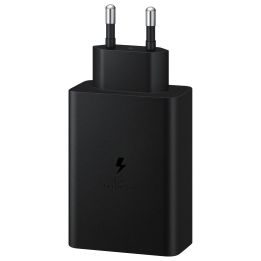 Samsung tinklo įkroviklis 2x C tipo USB / USB PPS, Power Delivery PD 65W, QC 3.0, AFC, FCP, juodas (EP-T6530NBEGEU)