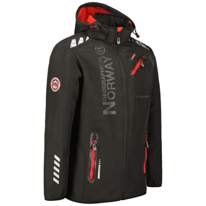 Vyriška softshell striukė Geographical Norway, juoda ir raudona