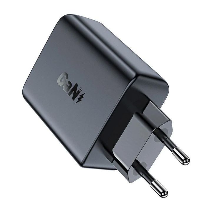 Acefast A29 PD50W GaN (USB C) dviejų prievadų įkroviklis, juodas
