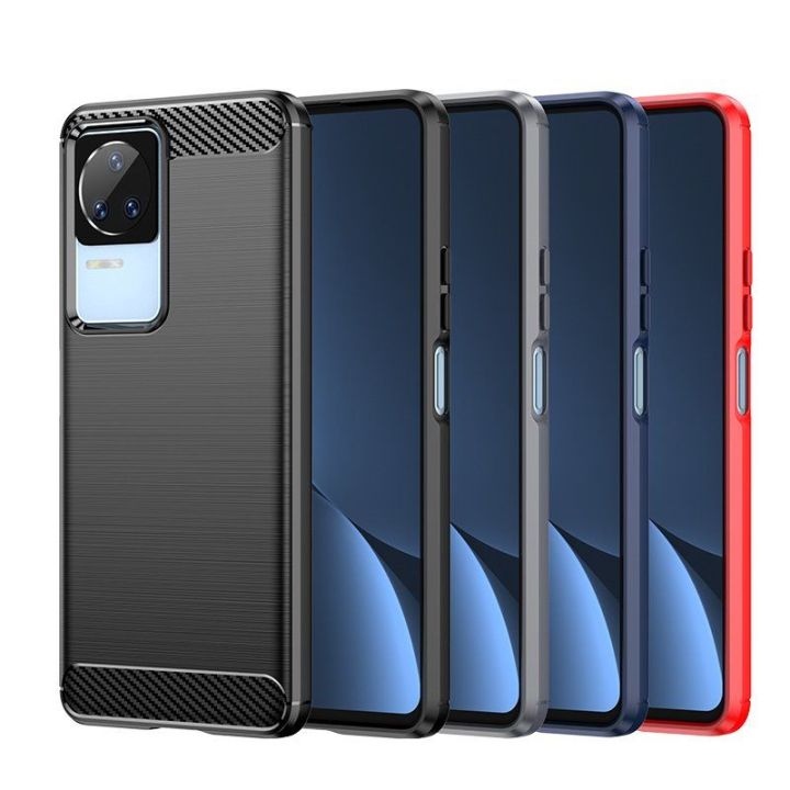 dėklas Xiaomi Poco F4 5G lankstus silikoninis anglinis dėklas juodas