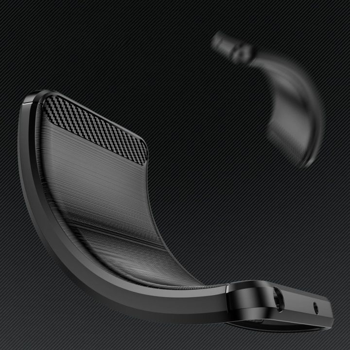 dėklas Xiaomi Poco F4 5G lankstus silikoninis anglinis dėklas juodas