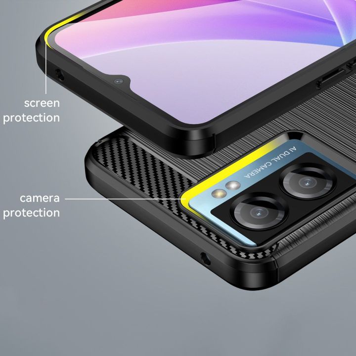 dėklas Xiaomi Poco F4 5G lankstus silikoninis anglinis dėklas juodas