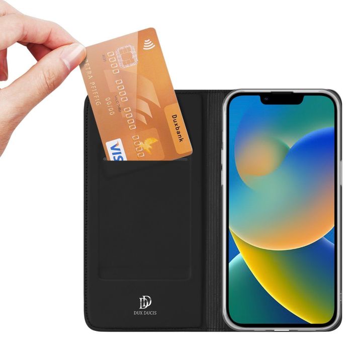Skin Pro dėklas su atlenkiamuoju dangteliu iPhone 14 Plus , juodas