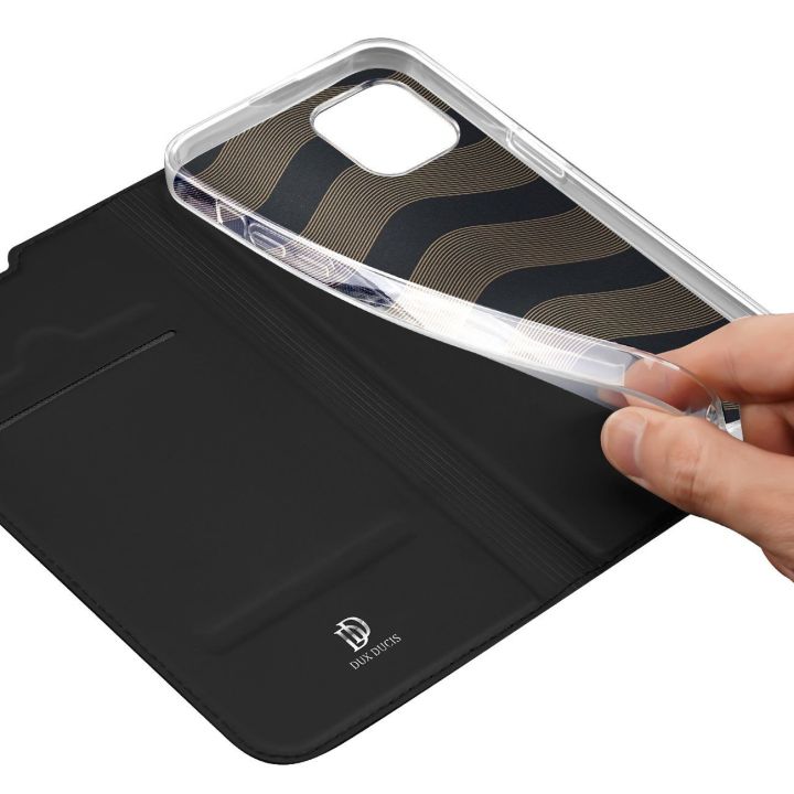 Skin Pro dėklas su atlenkiamuoju dangteliu iPhone 14 Plus , juodas