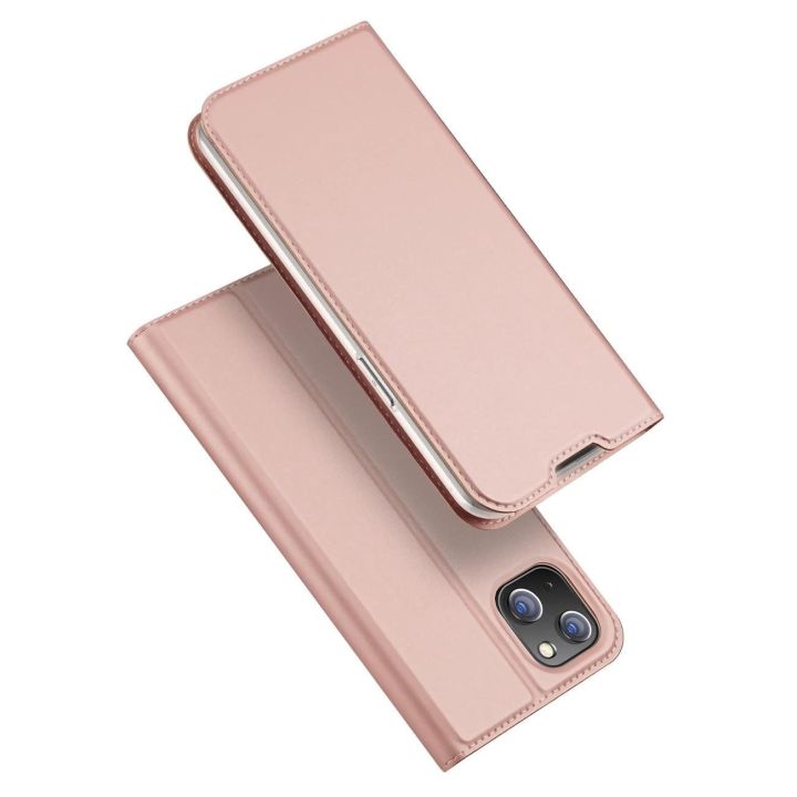 Skin Pro dėklas su atlenkiamuoju dangteliu iPhone 14 Plus rožinės spalvos