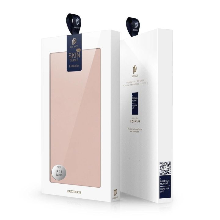 Skin Pro dėklas su atlenkiamuoju dangteliu iPhone 14 Plus rožinės spalvos